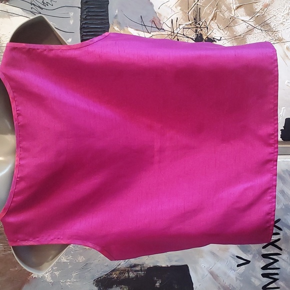 Sag Harbor Dress Petite Pink Sleeveless Round Neck Blouse Woman 16P - Picture 3 of 9